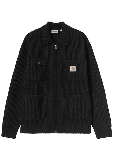 core knit jacket man black CARHARTT WIP | I03539989.XX
